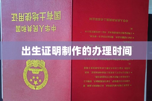 临武出生证明制作的办理时间