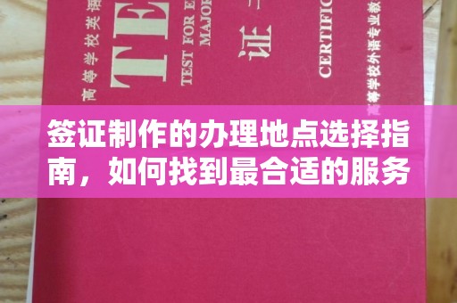 临武签证制作的办理地点选择指南，如何找到最合适的服务点