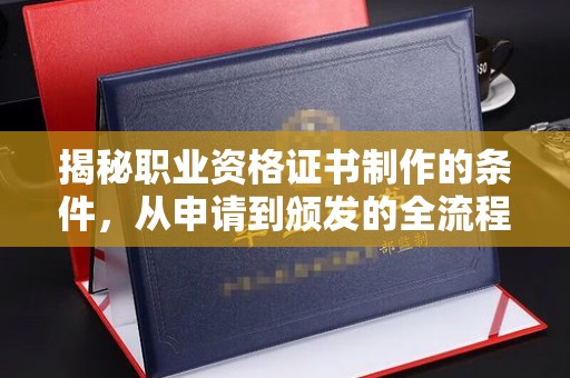 临武揭秘职业资格证书制作的条件，从申请到颁发的全流程解析