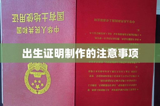 临武出生证明制作的注意事项