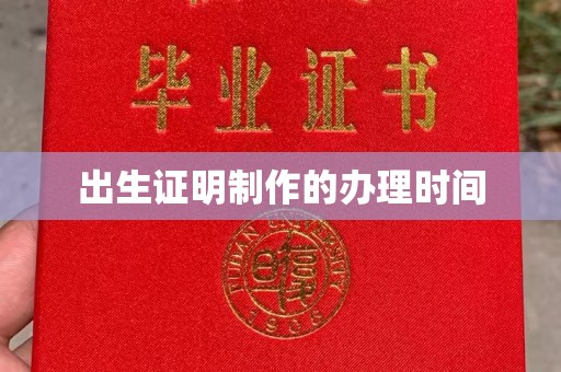 临武出生证明制作的办理时间